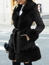 Eleganter Damen-Wintermantel mit Futter – Warmer Übermantel mit Gürtel und Taschen